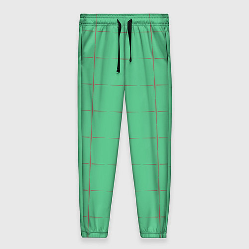 Женские брюки Color green stripes / 3D-принт – фото 1