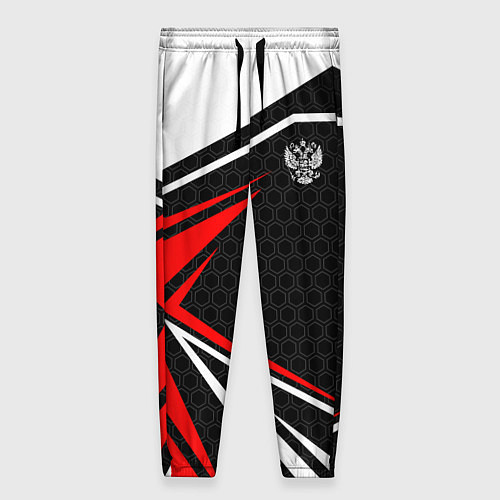 Женские брюки Герб России - красный спортивный / 3D-принт – фото 1