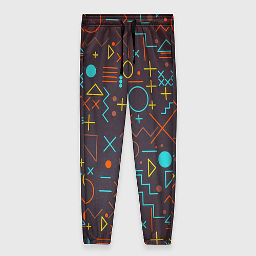 Женские брюки Different shapes of geometry / 3D-принт – фото 1