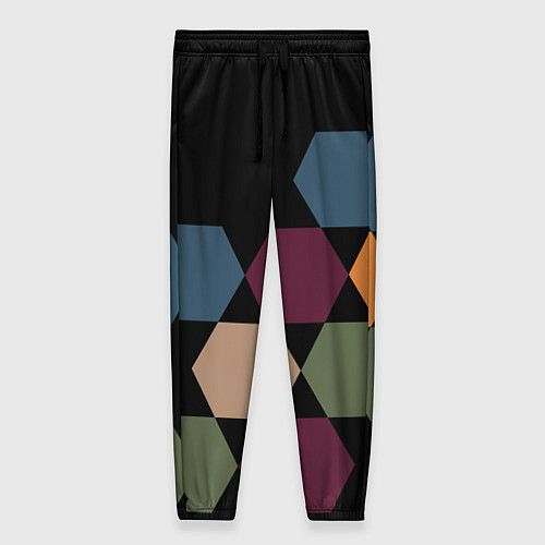 Женские брюки Honeycombs autumn colors / 3D-принт – фото 1