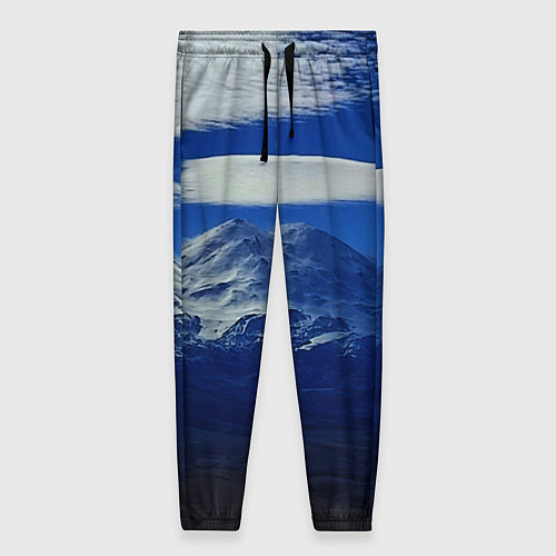Женские брюки Эльбрус с облаками / 3D-принт – фото 1