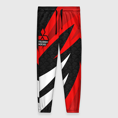 Женские брюки Митсубиси - красный спорт / 3D-принт – фото 1