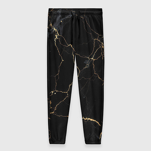 Женские брюки Черный мрамор / 3D-принт – фото 1