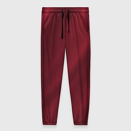 Женские брюки Винный красный волнистый эффект однотонный / 3D-принт – фото 1