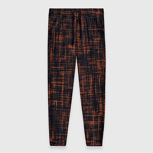 Женские брюки Чёрно-коричневый текстура / 3D-принт – фото 1