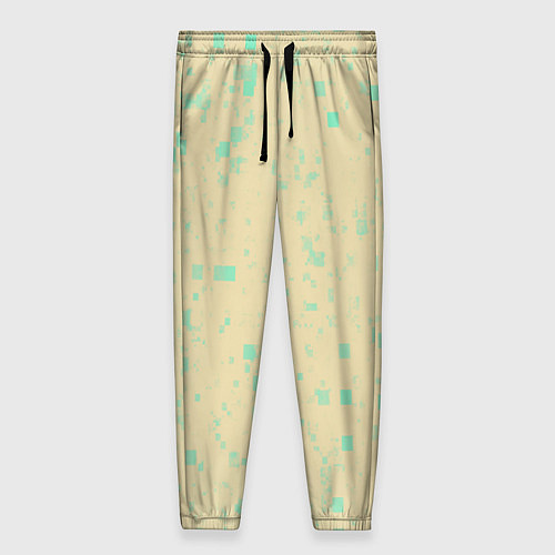 Женские брюки Color beige turquoise / 3D-принт – фото 1