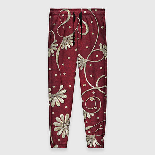 Женские брюки Красный бархат / 3D-принт – фото 1