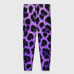 Брюки женские Леопардовый фиолетовый, цвет: 3D-принт