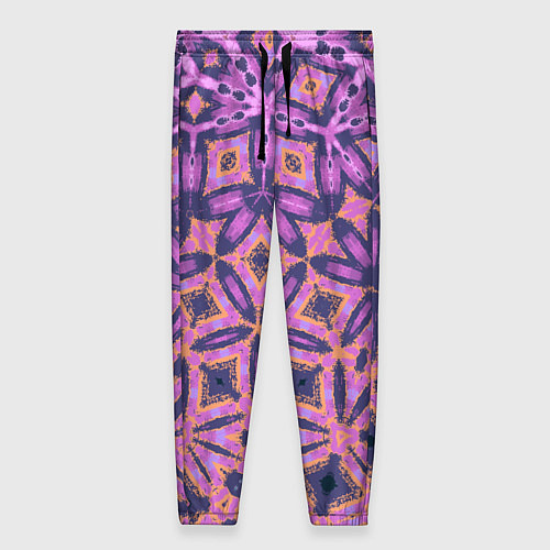 Женские брюки Фиолетовая геометрическая метаморфоза / 3D-принт – фото 1