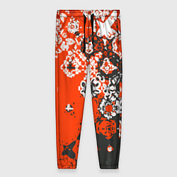 Брюки женские Красно-черная метаморфоза, цвет: 3D-принт