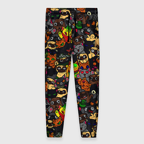 Женские брюки Paw / 3D-принт – фото 1