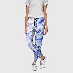 Брюки женские Жемчужные нежные цветы, цвет: 3D-принт — фото 2