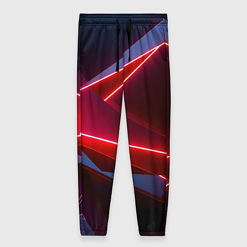 Женские брюки Neon laser red / 3D-принт – фото 1