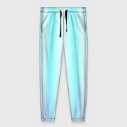 Брюки женские Neon white blue lines, цвет: 3D-принт