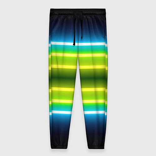 Женские брюки Neon multicolored lines / 3D-принт – фото 1