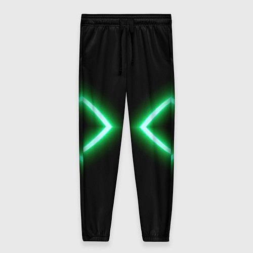 Женские брюки Neon green lines / 3D-принт – фото 1