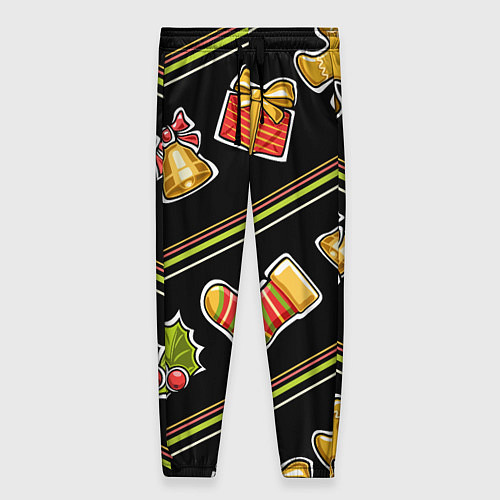 Женские брюки Рождественский дух / 3D-принт – фото 1