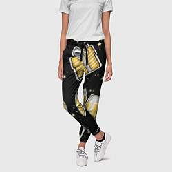 Брюки женские Новогодний вайб, цвет: 3D-принт — фото 2