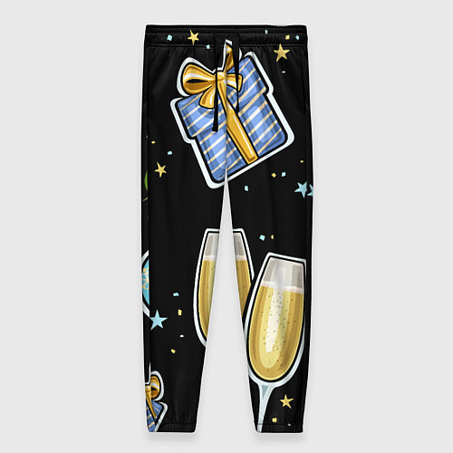 Женские брюки Новогодний вайб / 3D-принт – фото 1