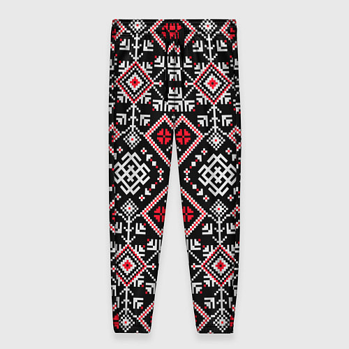 Женские брюки Славянский орнамент обережный / 3D-принт – фото 1
