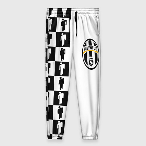 Женские брюки Ювентус паттерн люди / 3D-принт – фото 1