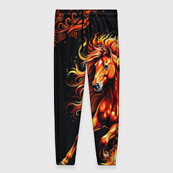 Женские брюки Огненный конь в русской хохломе