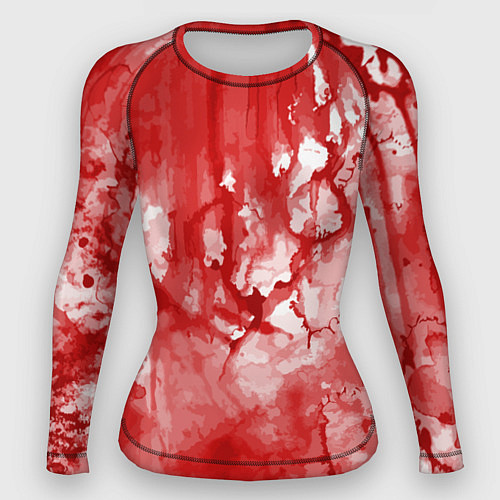 Женский рашгард Кровь акварельная на Хеллоуин / 3D-принт – фото 1