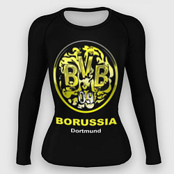 Рашгард женский Borussia Dortmund, цвет: 3D-принт