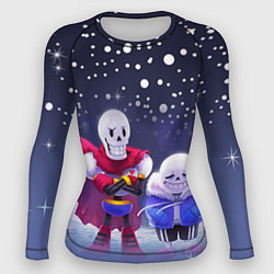 Рашгард женский Sans & Papyrus, цвет: 3D-принт