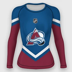 Рашгард женский NHL: Colorado Avalanche, цвет: 3D-принт