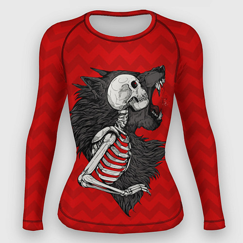 Женский рашгард Wolf Rage / 3D-принт – фото 1