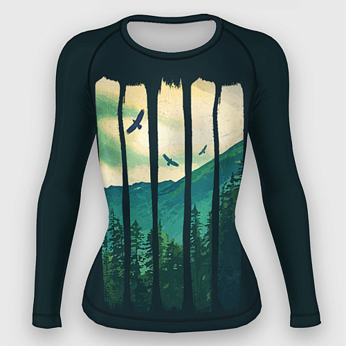 Женский рашгард Green Life / 3D-принт – фото 1
