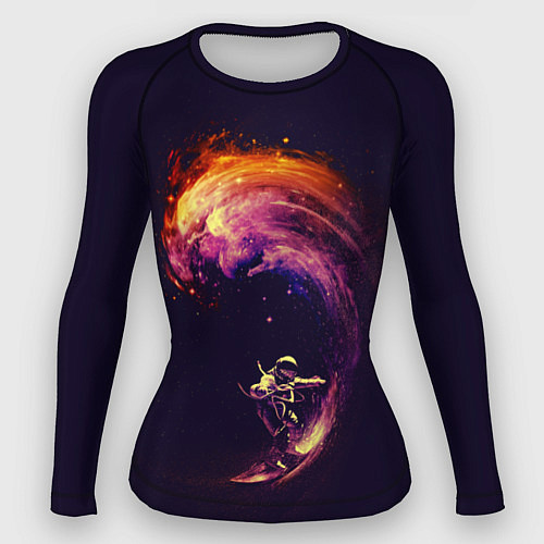 Женский рашгард Космический серфинг / 3D-принт – фото 1