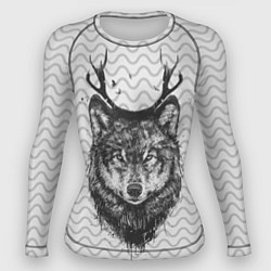 Рашгард женский Рогатый волк, цвет: 3D-принт