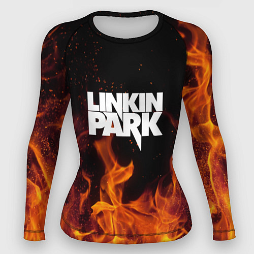 Женский рашгард Linkin Park: Hell Flame / 3D-принт – фото 1