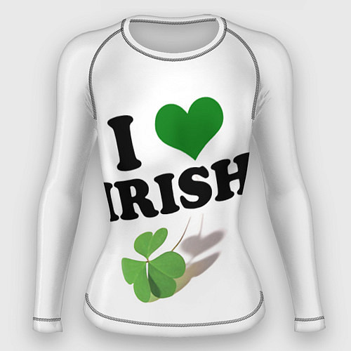 Женский рашгард Ireland, I love Irish / 3D-принт – фото 1