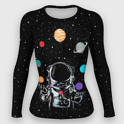 Рашгард женский Космический жонглер, цвет: 3D-принт