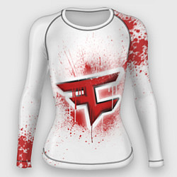 Рашгард женский FaZe Clan: White collection, цвет: 3D-принт