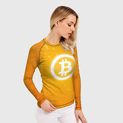Рашгард женский Bitcoin Orange, цвет: 3D-принт — фото 2