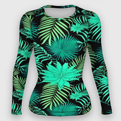 Рашгард женский Tropical pattern, цвет: 3D-принт