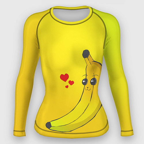 Женский рашгард Just Banana (Yellow) / 3D-принт – фото 1
