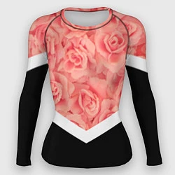 Рашгард женский Розовые розы, цвет: 3D-принт