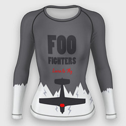 Рашгард женский Foo Fighters: Learn to fly, цвет: 3D-принт