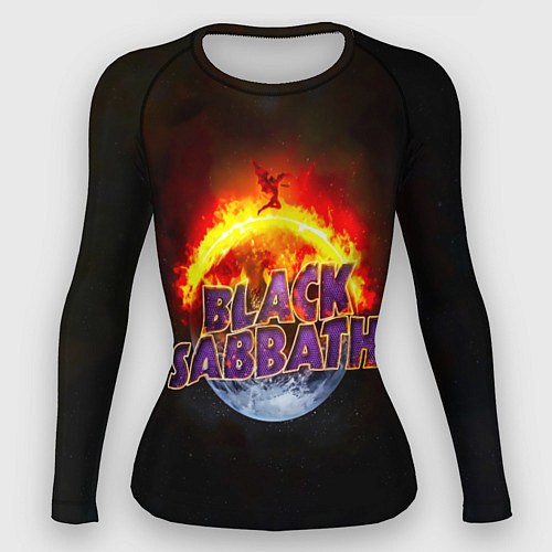 Женский рашгард Black Sabbath земля в огне / 3D-принт – фото 1