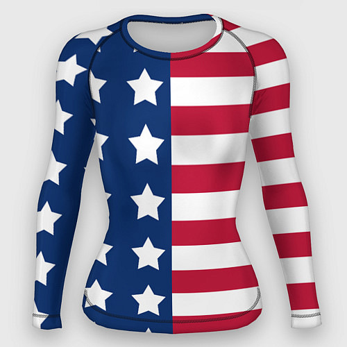 Женский рашгард USA Flag / 3D-принт – фото 1
