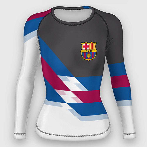 Женский рашгард Barcelona FC: White style / 3D-принт – фото 1