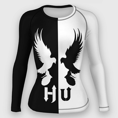 Женский рашгард HU: Black & White / 3D-принт – фото 1
