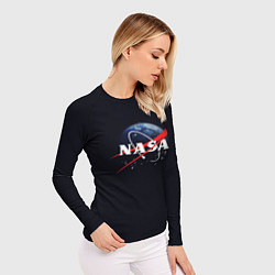 Рашгард женский NASA: Black Space, цвет: 3D-принт — фото 2