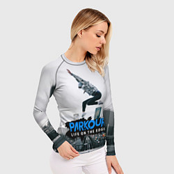 Рашгард женский Parkour: Life on the edge, цвет: 3D-принт — фото 2
