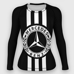Рашгард женский Mercedes-Benz Black, цвет: 3D-принт